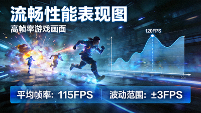 流畅性能表现图，高帧率游戏画面